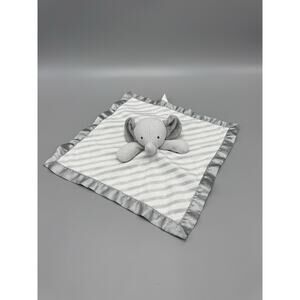 Cloud Island Elephant Lovey Plush Gray White Striped Target Security Blanket